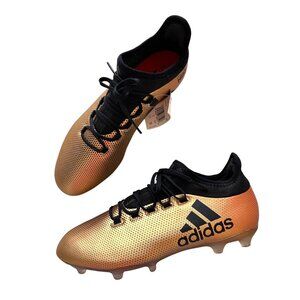 adidas X 17.2 FG Mens Size 9.5 Firm Ground Soccer Cleats Gold Black CP9186